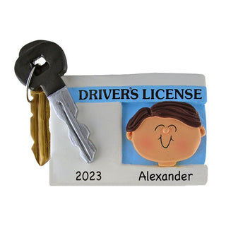 Personalized Male Driver's License Ornament