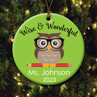 Wise & Wonderful Personalized Ornament