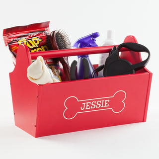 Sweet Dog Personalized Red Storage Caddy