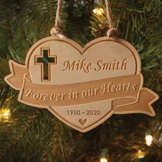 Memorial Personalized Wood Ornament