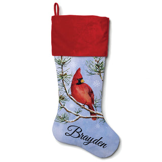 Personalized Cardinal Stocking