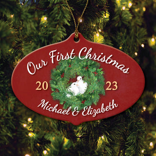 Our First Christmas Personalized Dove Ornament