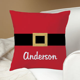 Santa's Belt Personalized 14" Throw Pillow