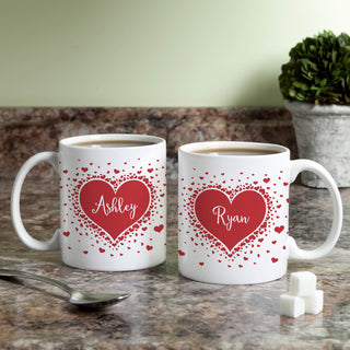 A Million Hearts Personalized White Coffee Mug - 11 oz.