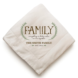 Our Family Personalized Sherpa Blanket