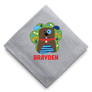 Cute Puppy Personalized Sweatshirt Blanket