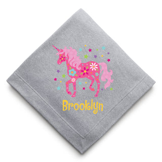 Pretty Unicorn Personalized Sweatshirt Blanket