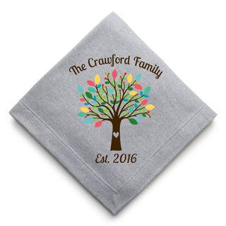 Family Tree Personalized Sweatshirt Blanket