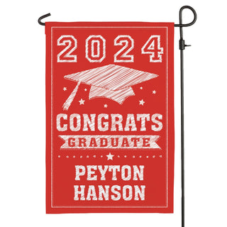 Congrats Graduate Personalized Garden Flag