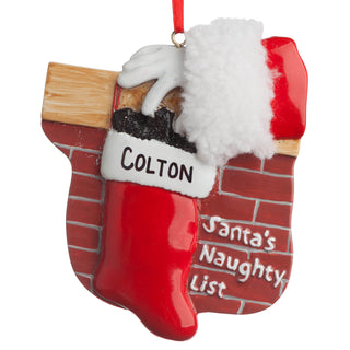 Santa's Naughty List Personalized Ornament