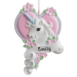 Personalized Unicorn Ornament