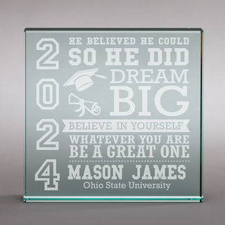 So He Did Personalized 6x6 Graduation Keepsake