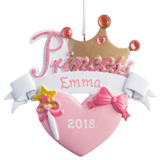 Princess Heart Personalized Ornament