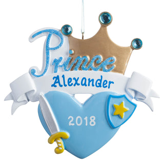 Prince Heart Personalized Ornament