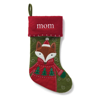 Personalized Crafty Christmas Stocking---Fox