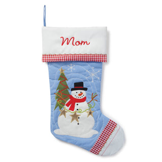 Personalized Quilted Christmas Stocking---Snowman