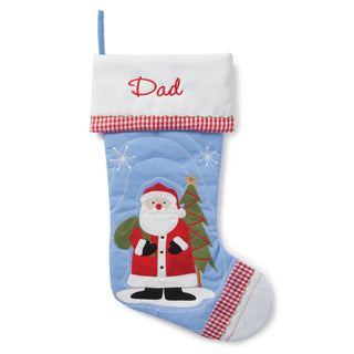 Personalized Quilted Christmas Stocking---Santa