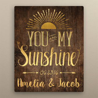 You Are My Sunshine 16x20 Personalized Canvas