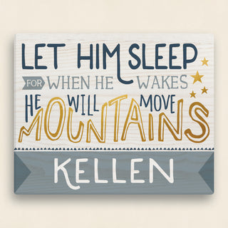 Let Him Sleep 16x20 Personalized Canvas