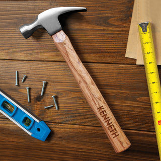 Curved-Claw Personalized Wood Hammer