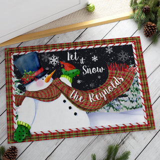 Let It Snow Personalized Doormat