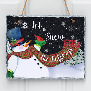 Let It Snow Personalized Wall Slate