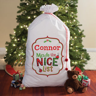 Made The Nice List Personalized Oversized Santa Sack