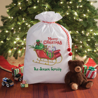 Christmas Sleigh Personalized Large Santa Sack