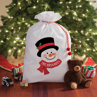 Snowman Personalized Large Santa Sack