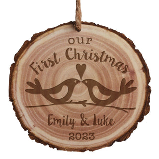 Our First Christmas Personalized Bark Ornament