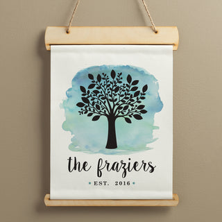 Family Tree Personalized Hanging Canvas Banner