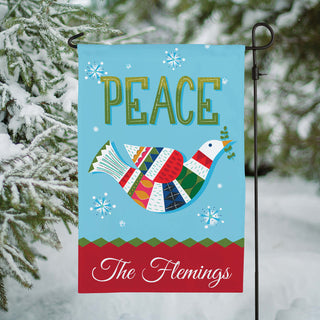 Amanda McGee's Personalized Peace Dove Garden Flag