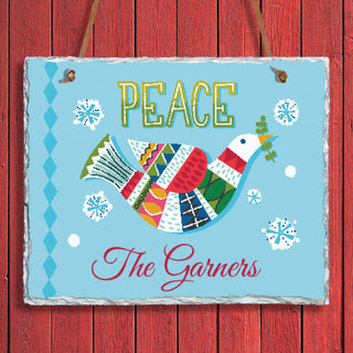 Amanda McGee's Personalized Peace Dove Wall Slate