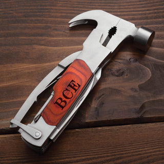 My Initials Personalized Wood 14-In-1 Hammer Tool