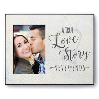 A True Love Story Never Ends Personalized Frame