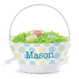 Polka Dots For Him Personalized Easter Basket