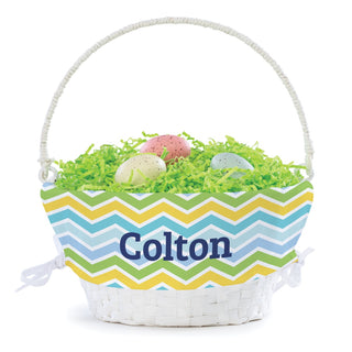 Chevron For Him Personalized Easter Basket