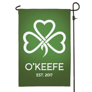 Shamrock Personalized Garden Flag