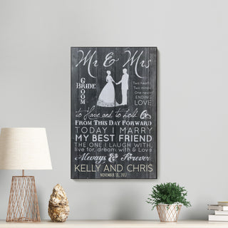 Mr. and Mrs. Personalized Lithograph
