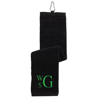 Stacked Monogram Personalized Golf Towel