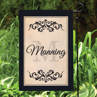 Personalized Filigree Garden Flag