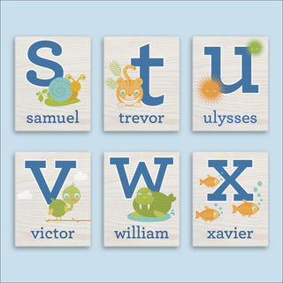 Boy's Alphabet Personalized 16x20 Canvas