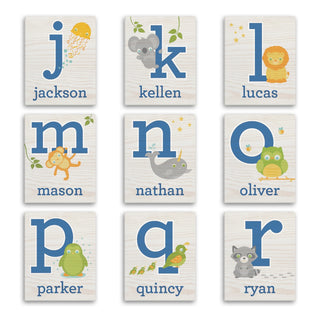 Boy's Alphabet Personalized 11x14 Canvas