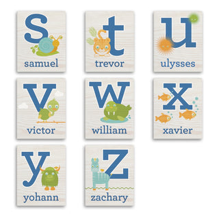 Boy's Alphabet Personalized 11x14 Canvas