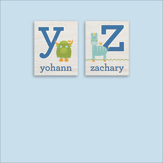 Boy's Alphabet Personalized 16x20 Canvas