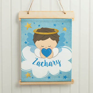 Guardian Angel Personalized Hanging Canvas Banner