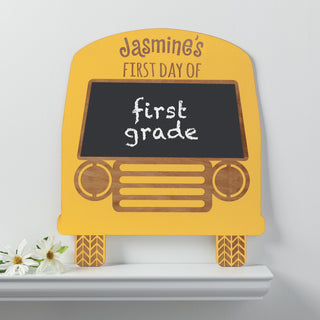 Girl School Bus Personalized Chalkboard Sign