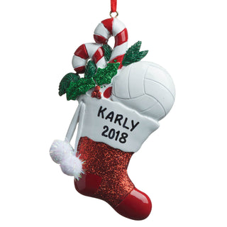 Volleyball Stocking Personalized Ornament