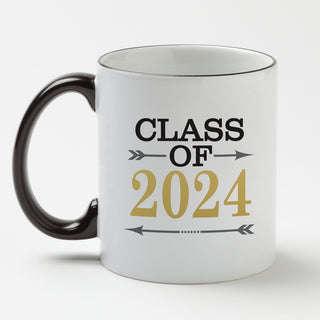 Class Of White Coffee Mug with Black Rim and Handle-11oz