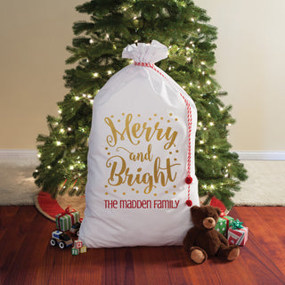 Merry and Bright Personalized Oversized Santa Sack